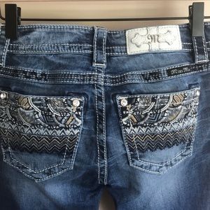 MISS ME SIGNATURE SKINNY JEANS, SIZE 24.